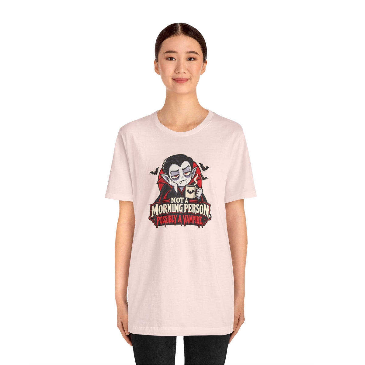 Not a Morning Person Possibly a Vampire T-Shirt – Funny Halloween Tee
