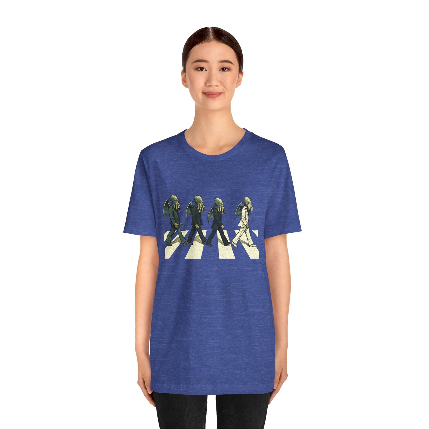 Cthulhu Crossing T-Shirt – Beatles Abbey Road Parody Tee | WhimSpin