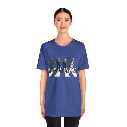 Cthulhu Crossing T-Shirt – Beatles Abbey Road Parody Tee | WhimSpin