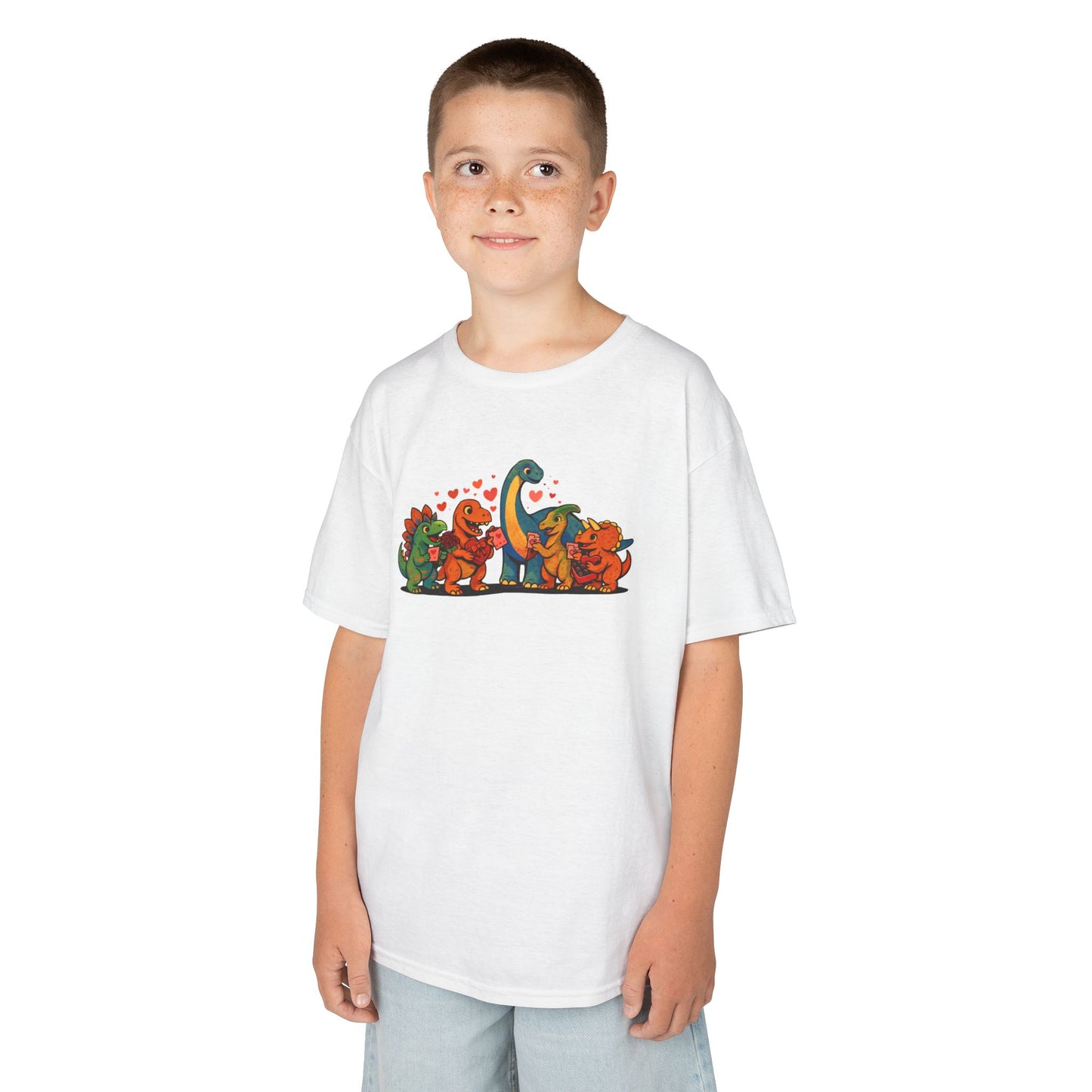 Kids Dinosaur Valentines T-Shirt – Cute Valentine’s Day Dino Tee