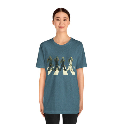 Cthulhu Crossing T-Shirt – Beatles Abbey Road Parody Tee | WhimSpin