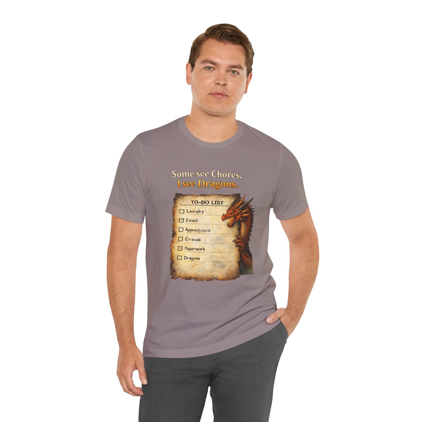 Some See Chores I See Dragons T-Shirt – Funny Fantasy Tee