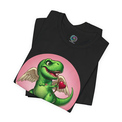 Cupidsaurus Rex T-Shirt – Funny Dinosaur Cupid Valentine’s Day Tee