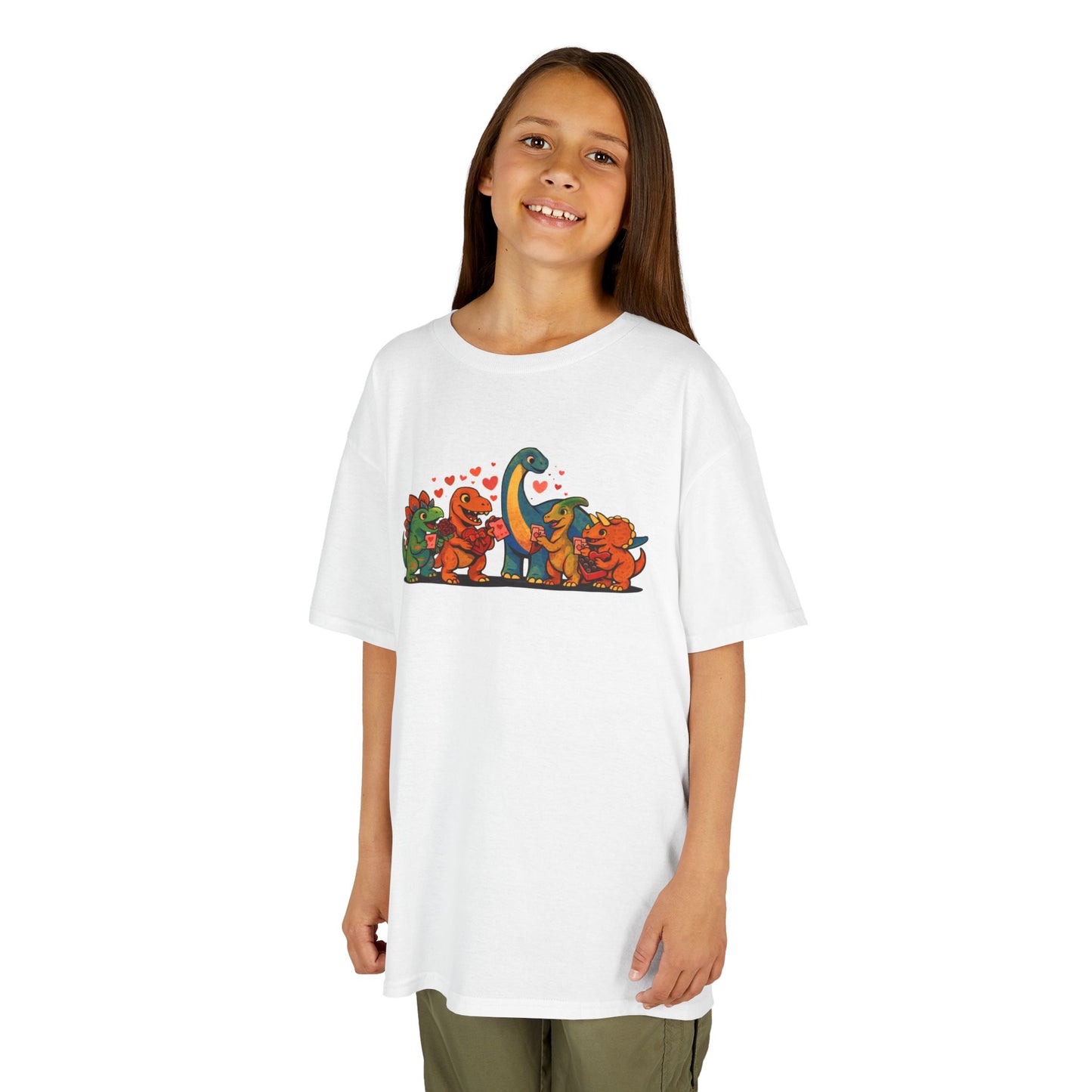 Kids Dinosaur Valentines T-Shirt – Cute Valentine’s Day Dino Tee