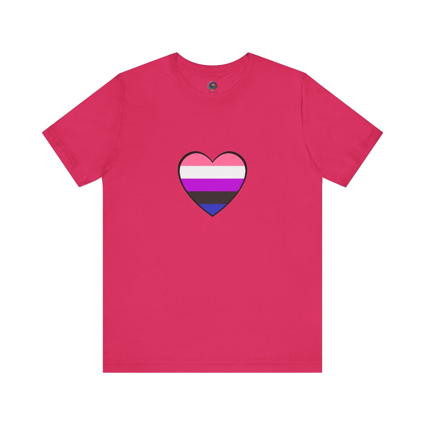 Genderfluid Pride Heart T-Shirt – Bold LGBTQIA+ Flag Tee - WhimSpin - https://whimspin.com