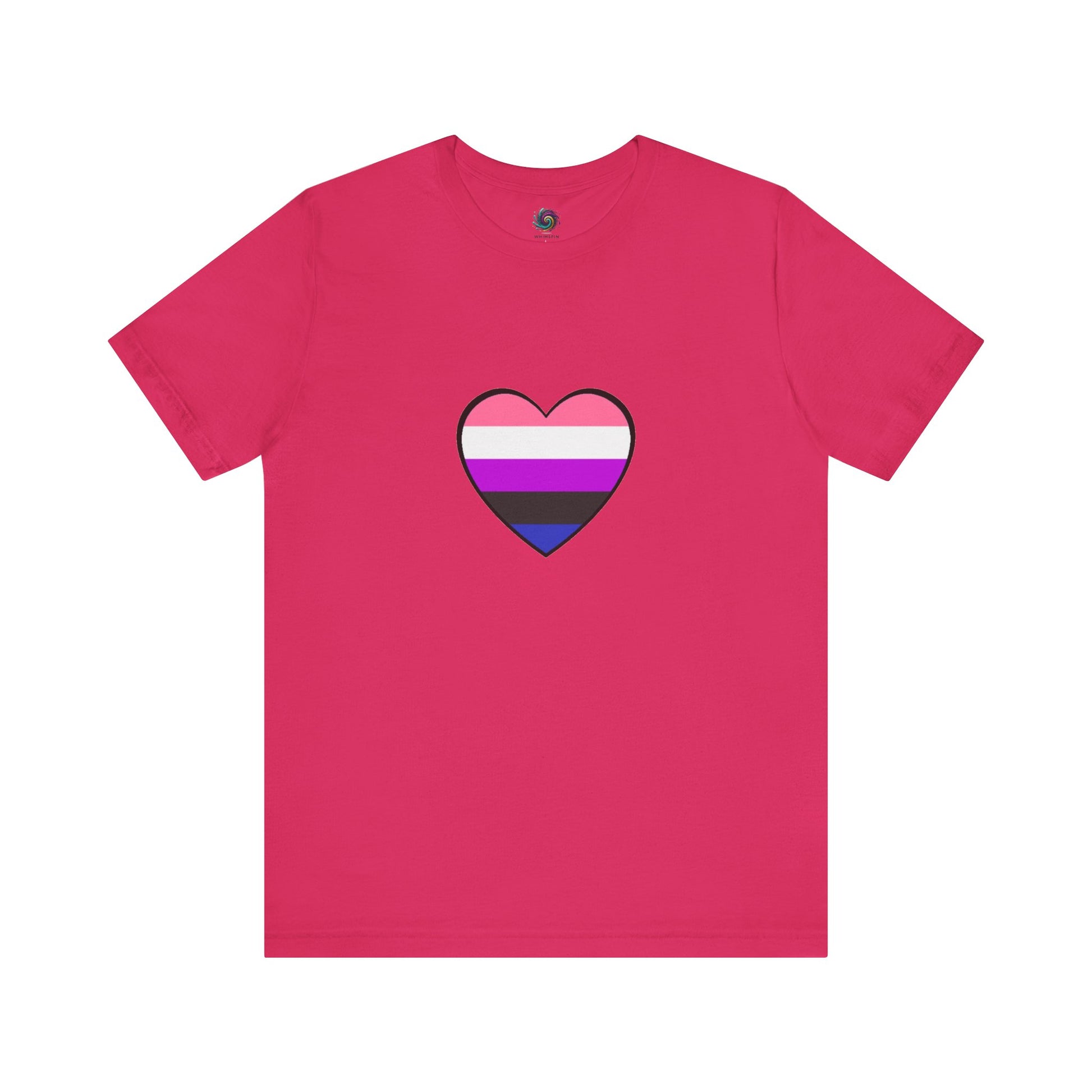 Genderfluid Pride Heart T-Shirt – Bold LGBTQIA+ Flag Tee - WhimSpin - https://whimspin.com
