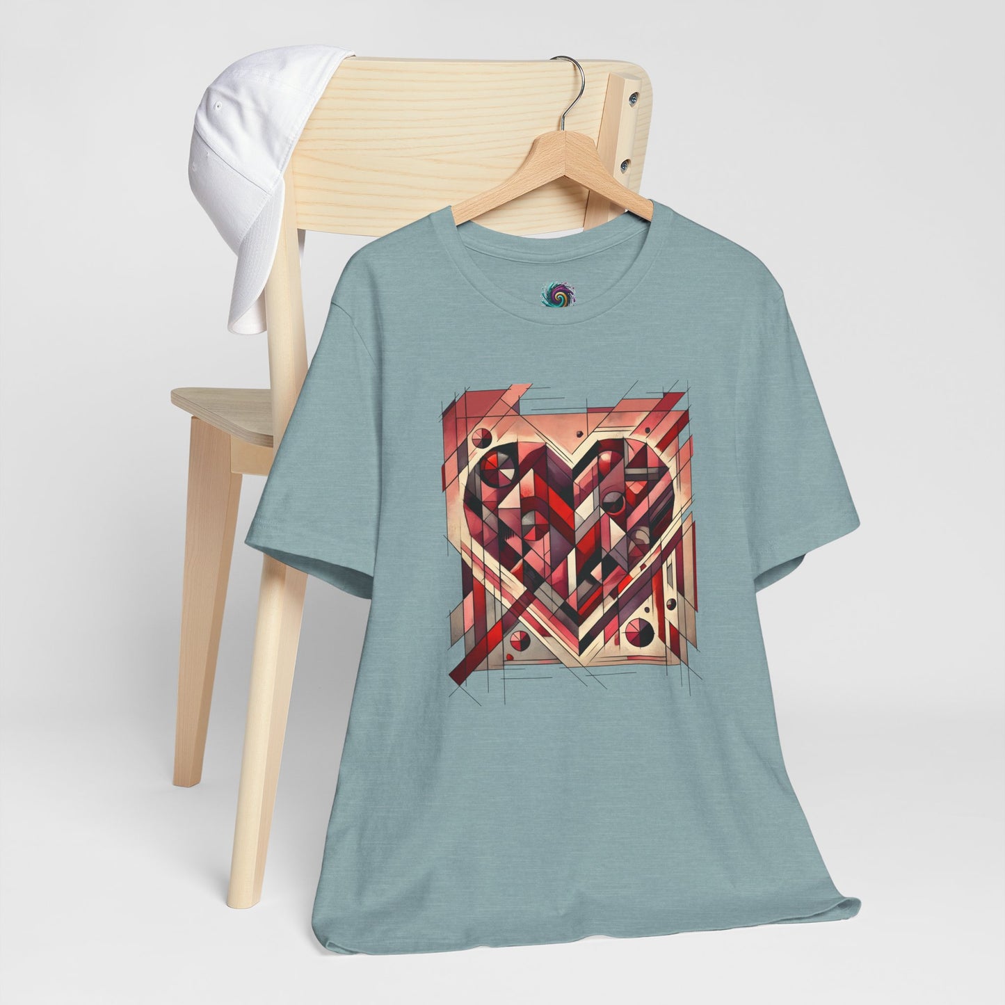 Cubist Heart T-Shirt – Modern Art Valentine's Day Graphic Tee