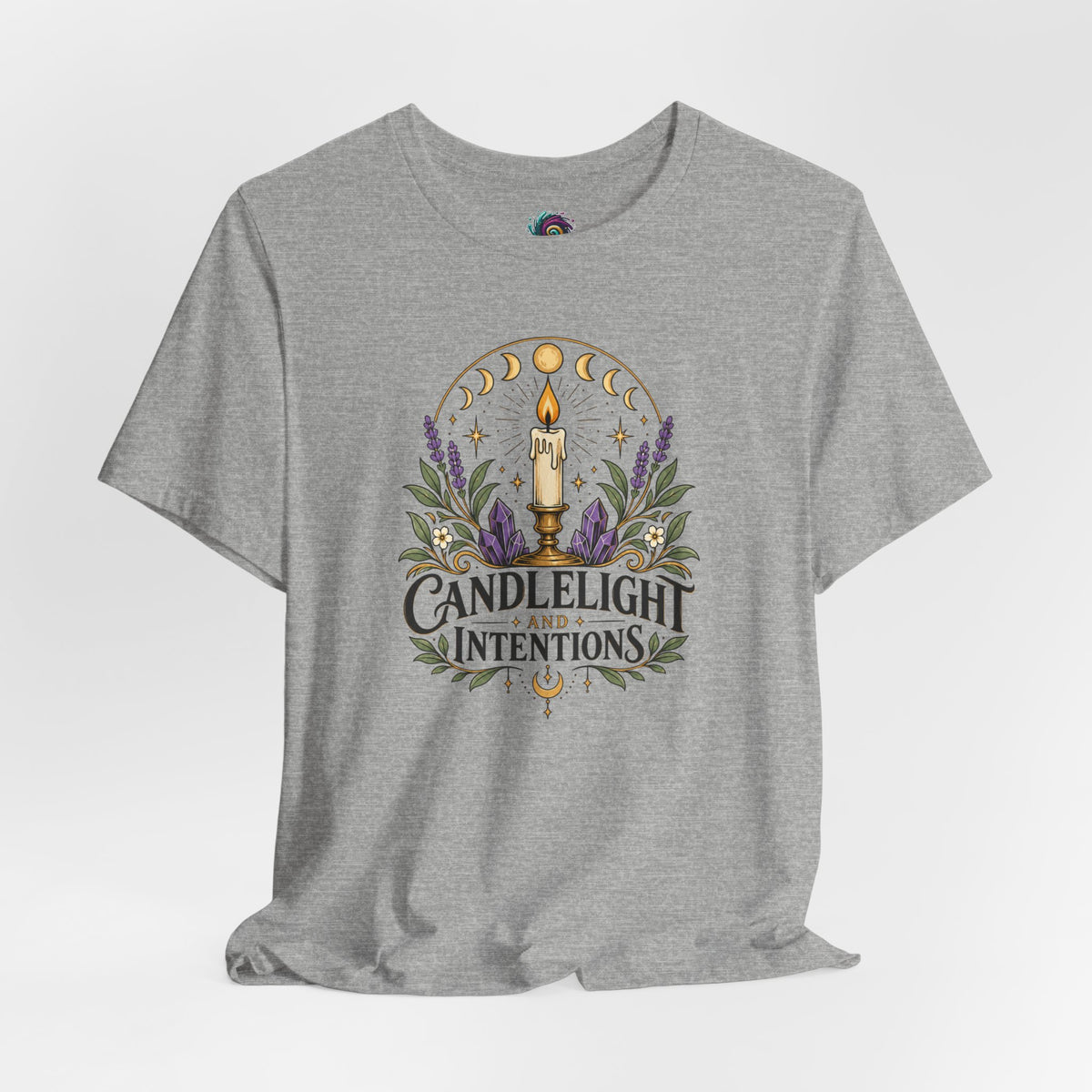 Candlelight and Intentions T-Shirt – Witchy Celestial Tee