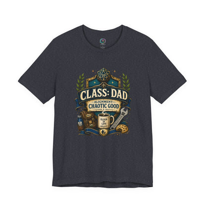 Chaotic Good Dad T-Shirt – RPG Gamer Dad Graphic Tee