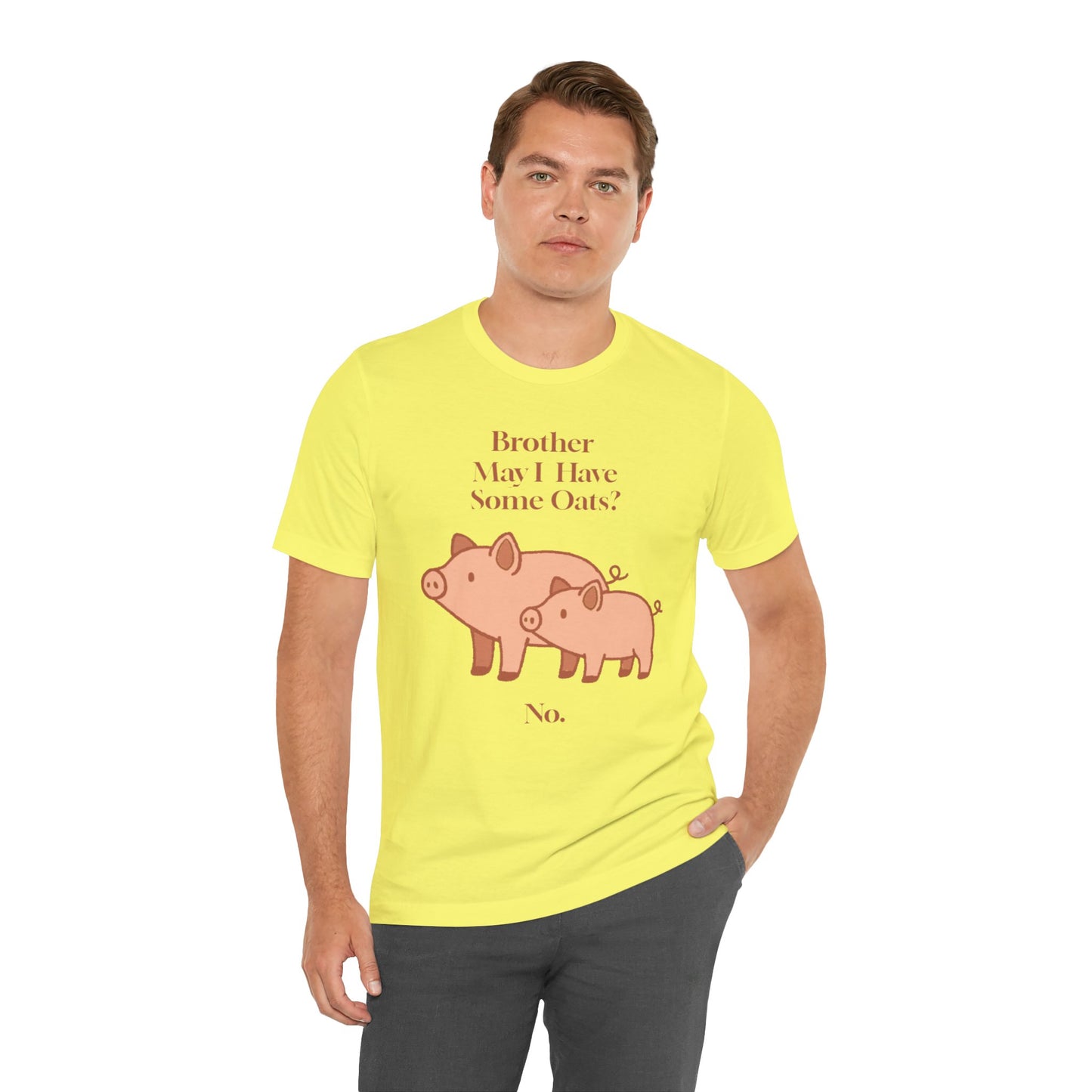 Brother May I Have Some Oats T-Shirt – Funny Viral Pig Meme Tee