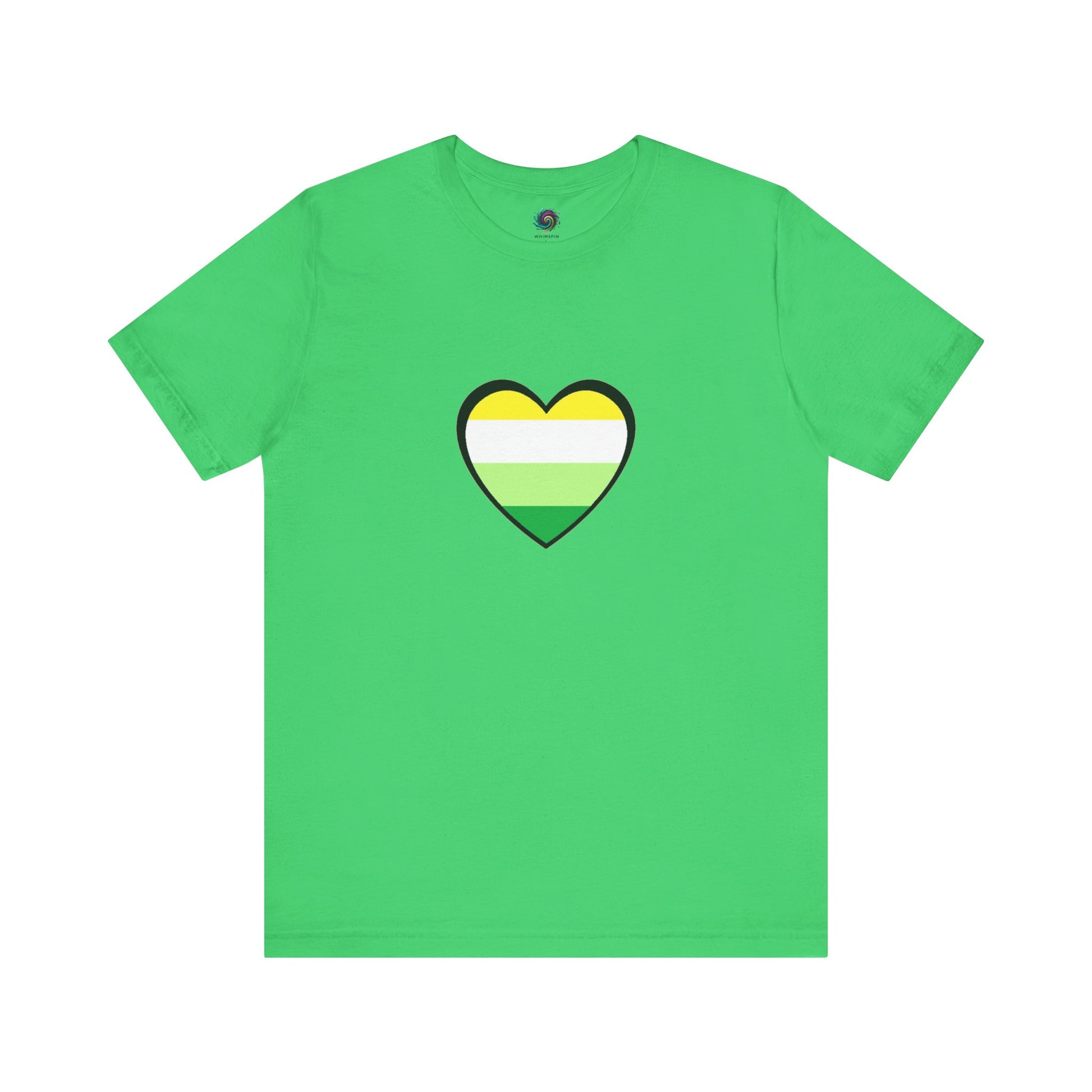 Gender Neutral Pride Flag Heart T-Shirt – Unisex LGBTQ+ Graphic Tee - WhimSpin - https://whimspin.com