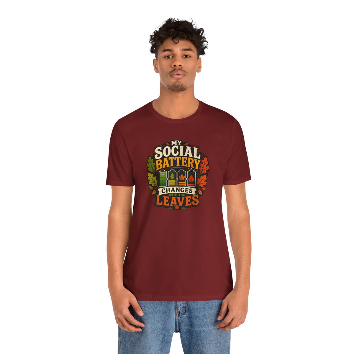 My Social Battery Changes With the Leaves T-Shirt – Funny Fall Tee