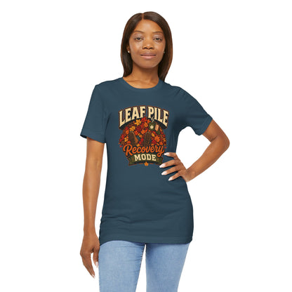 Leaf Pile Recovery Mode T-Shirt – Funny Fall Leaves Tee