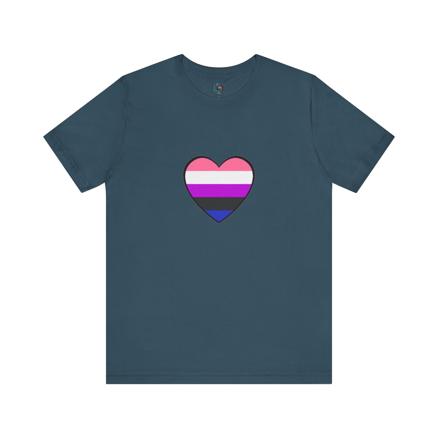 Genderfluid Pride Heart T-Shirt – Bold LGBTQIA+ Flag Tee - WhimSpin - https://whimspin.com