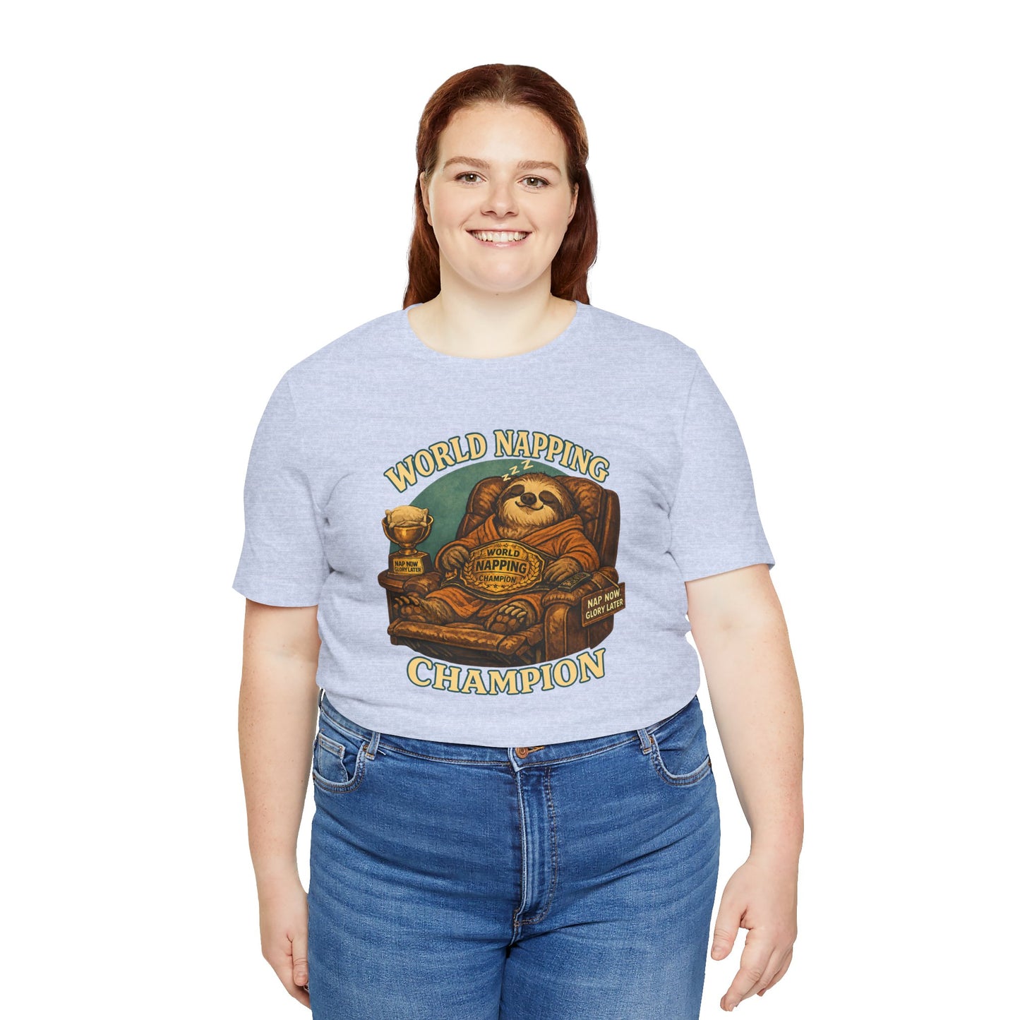 World Napping Champion T-Shirt – Funny Sloth Nap Tee