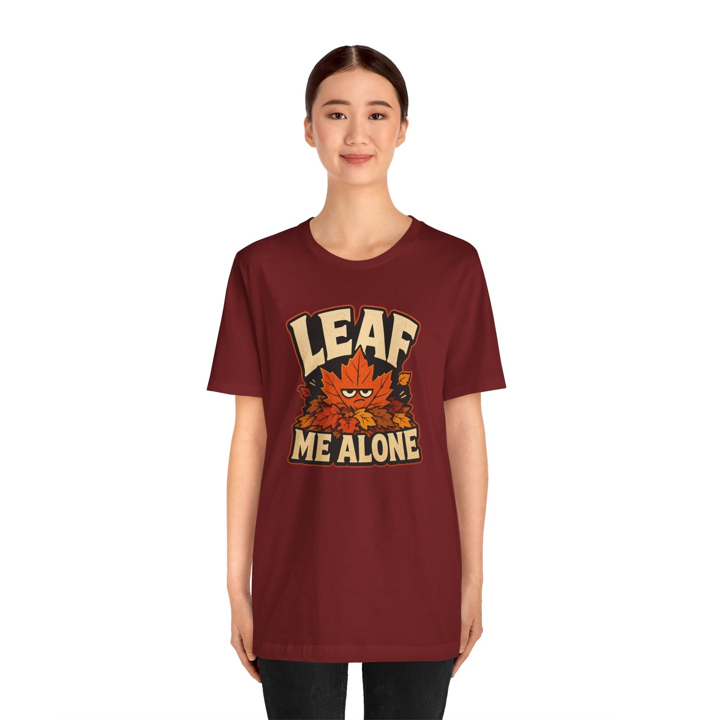 Leaf Me Alone T-Shirt – Funny Fall Introvert Leaves Tee