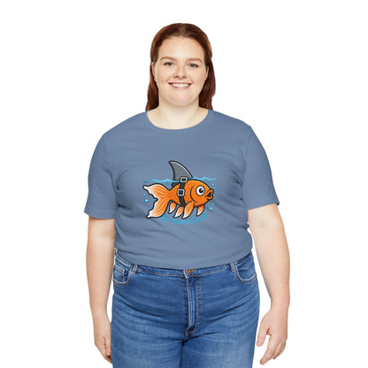 Goldfish Shark T-Shirt – Funny Fish Swimming  Graphic Tee