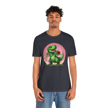 Cupidsaurus Rex T-Shirt – Funny Dinosaur Cupid Valentine’s Day Tee