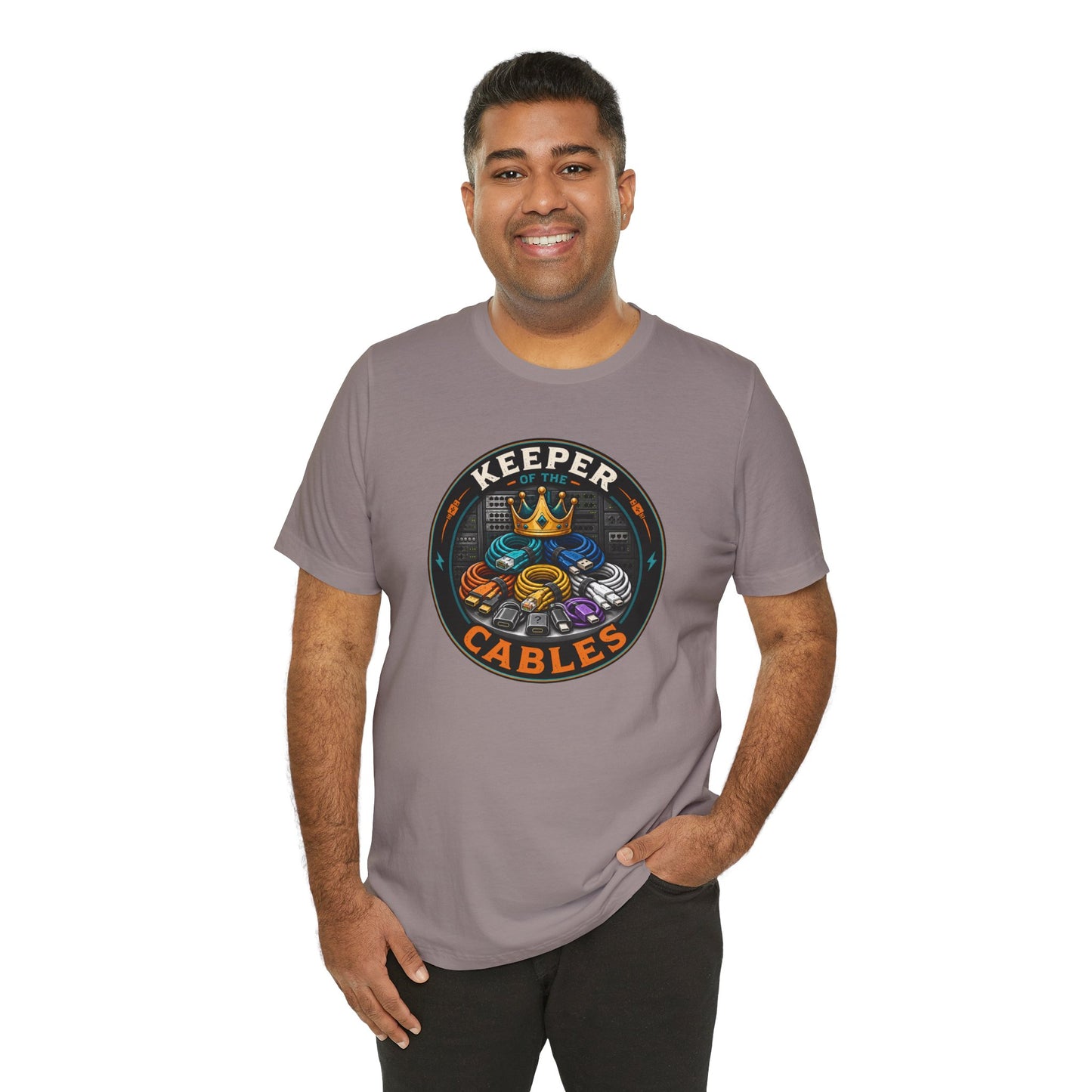 Keeper of the Cables T-Shirt – Funny Tech Dad Cable Tee