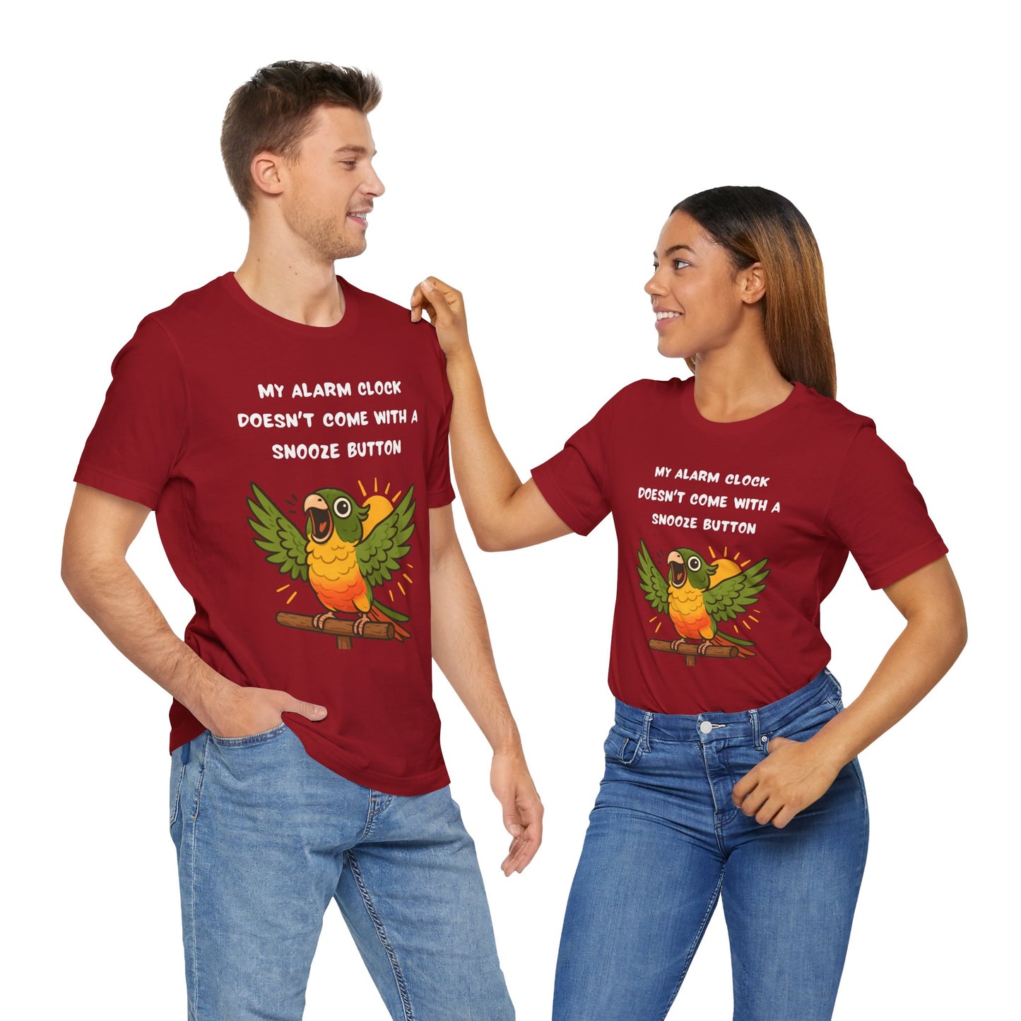 Funny Parrot Tee | Cute Animal Graphic T-Shirt, My Alarm Clock Doesn't Come With a Snooze Button, Gift for Bird Lovers, Humorous [...]