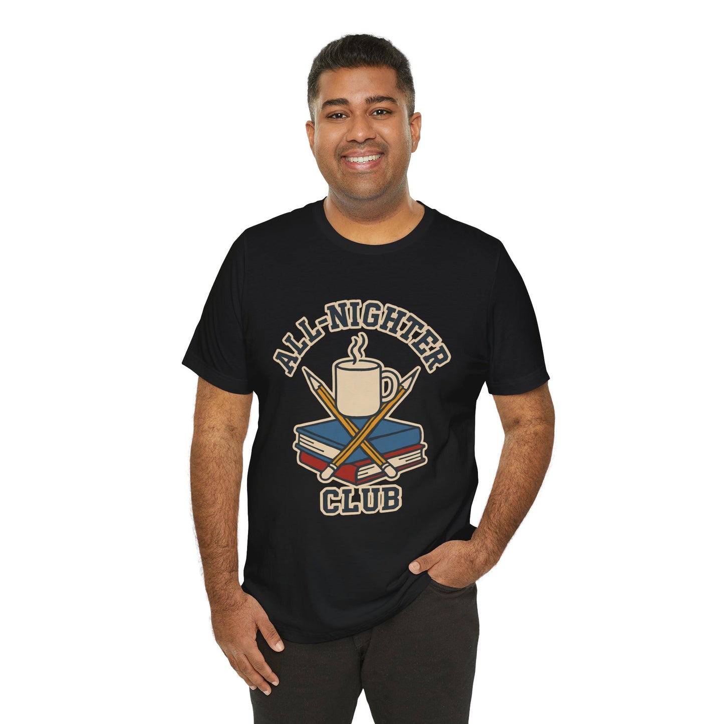 All-Nighter Club T-Shirt – Funny Caffeine & Study Tee for Night Owls