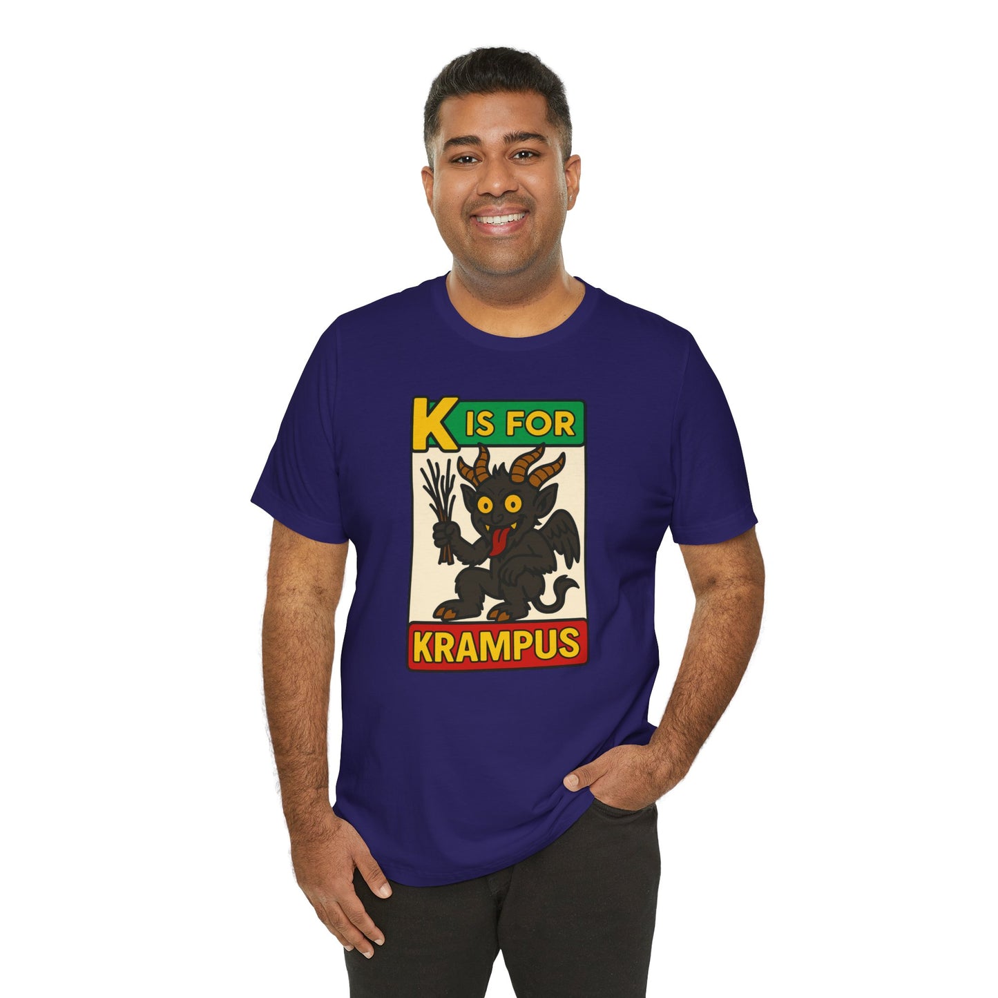 Krampus Alphabet Tee - "K is for Krampus" Holiday Graphic T-Shirt