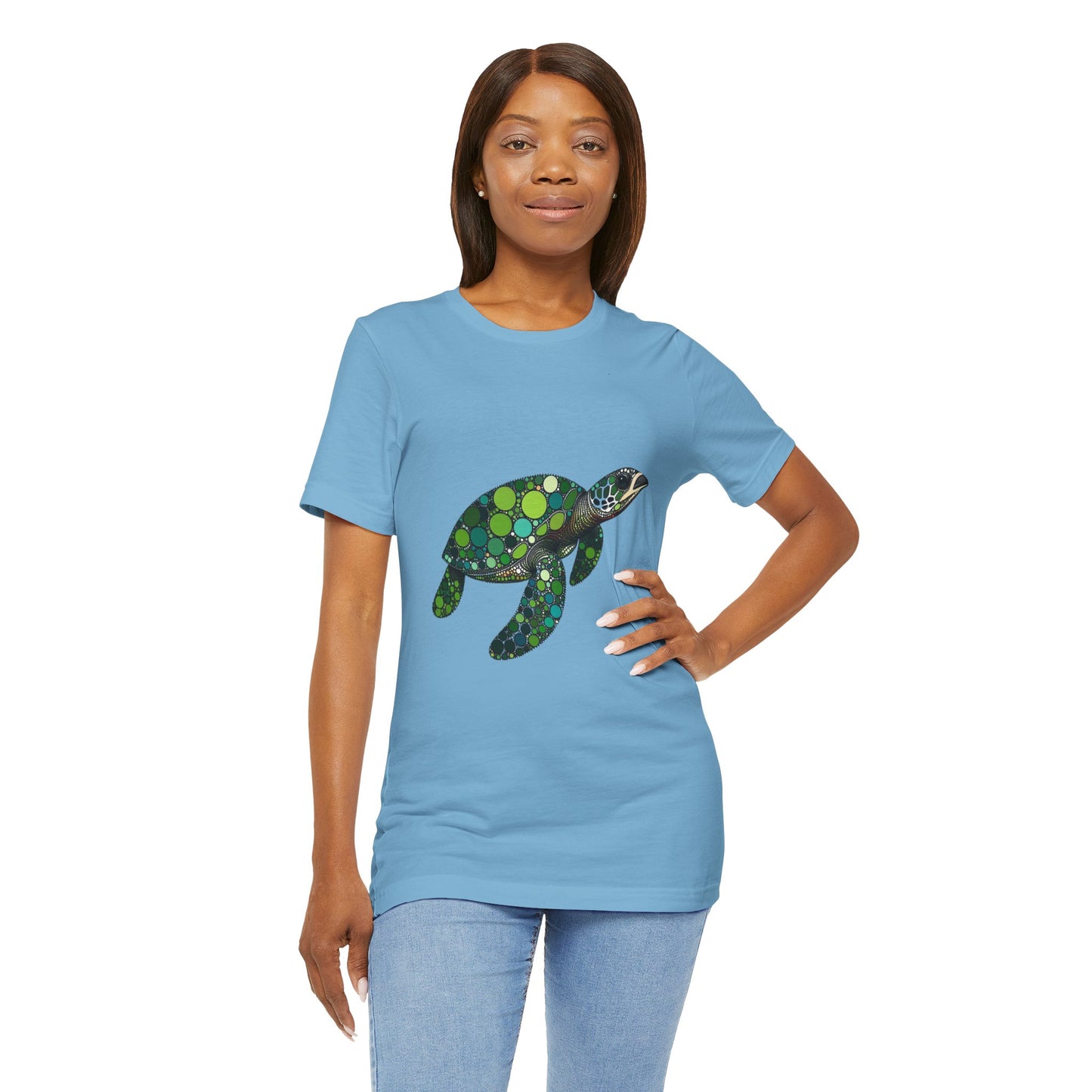 Geometric Sea Turtle T-Shirt – Eco Ocean Vibes Graphic Tee - WhimSpin - https://whimspin.com