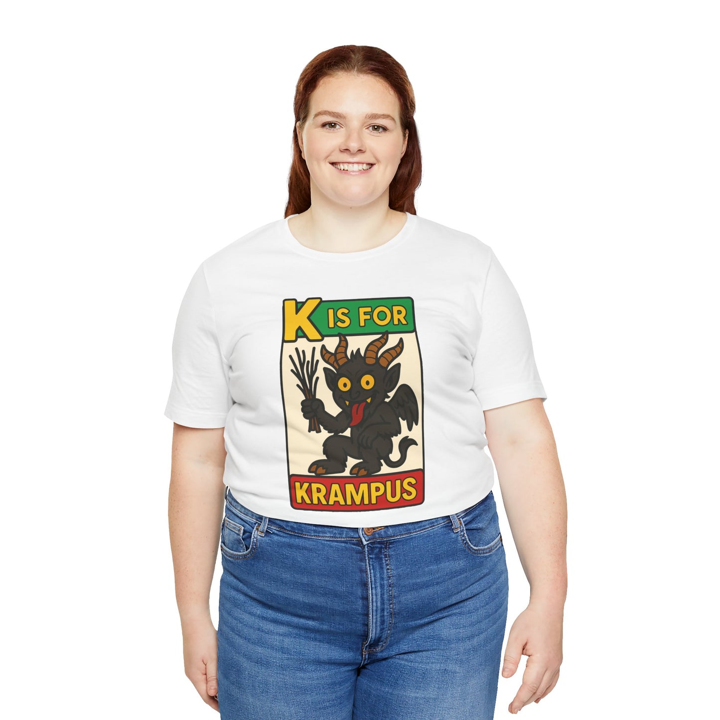 Krampus Alphabet Tee - "K is for Krampus" Holiday Graphic T-Shirt