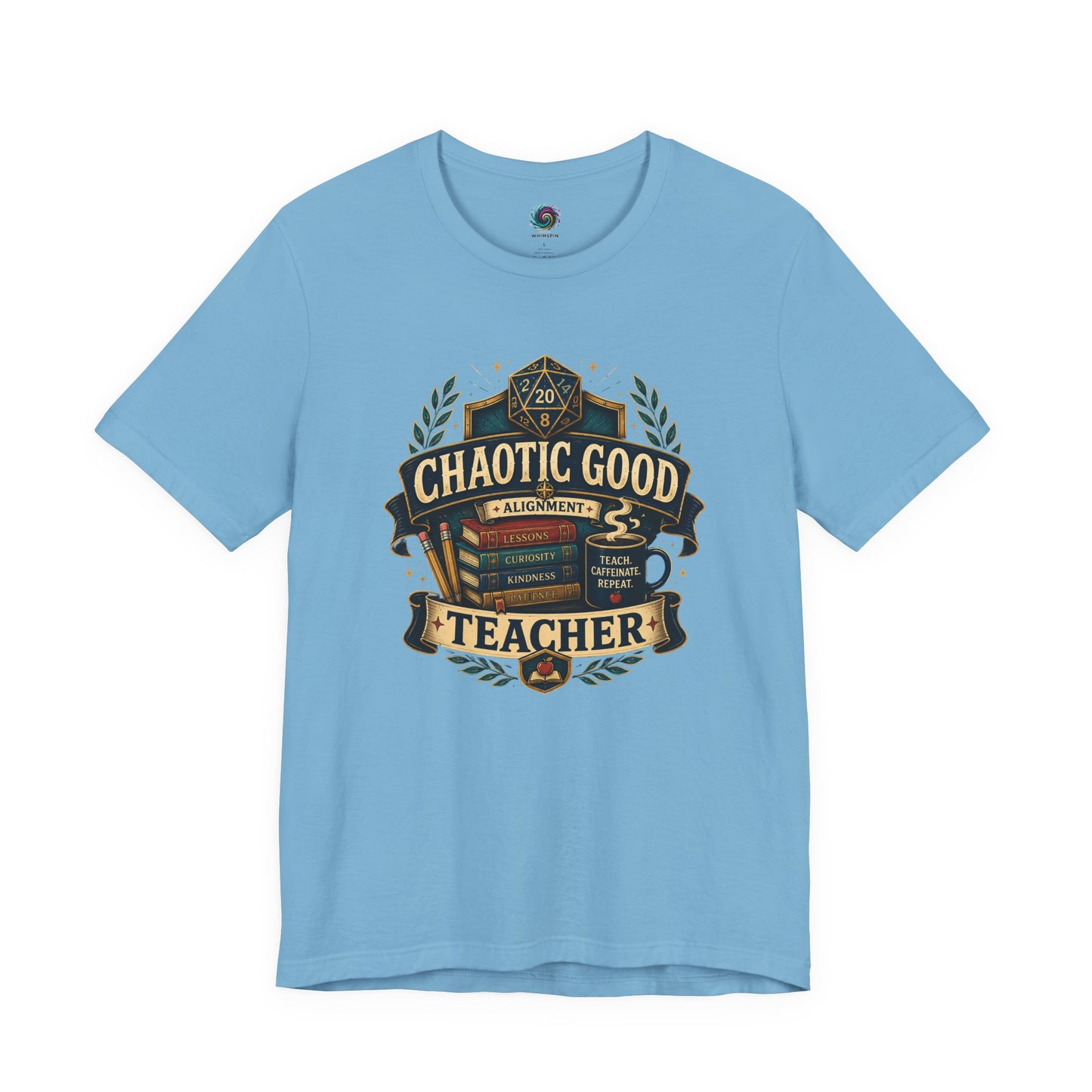 Chaotic Good Teacher T-Shirt – RPG Teacher Graphic Tee