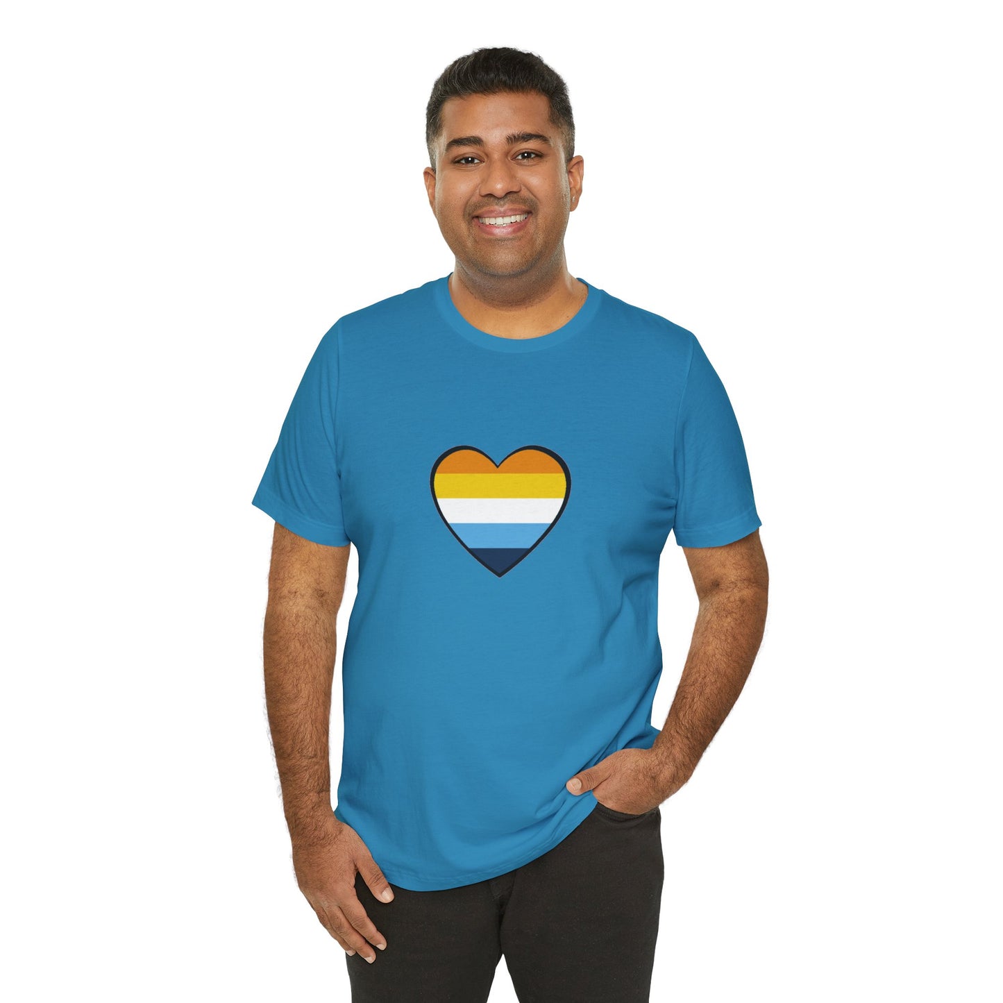 AroAce Flag Heart T-Shirt – Unisex LGBTQ+ Graphic Tee