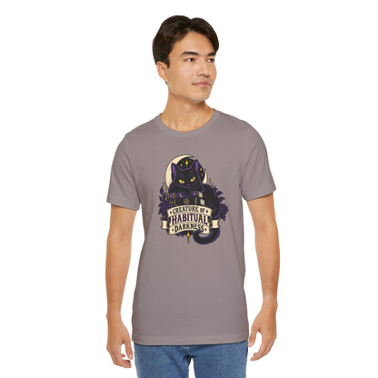 Creature of Habitual Darkness T-Shirt – Black Cat Goth Tee