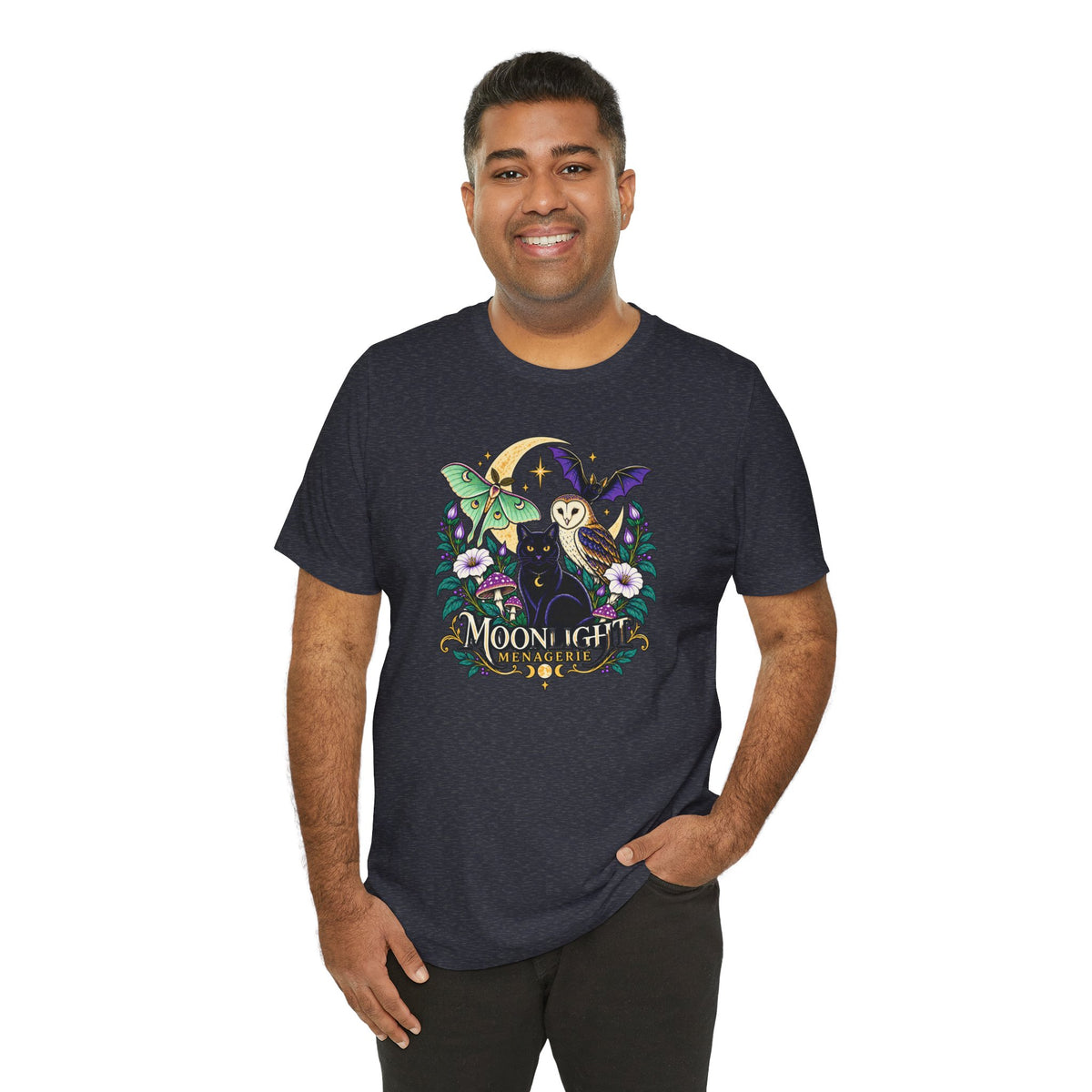 Moonlight Menagerie T-Shirt – Witchy Nocturnal Animals Tee