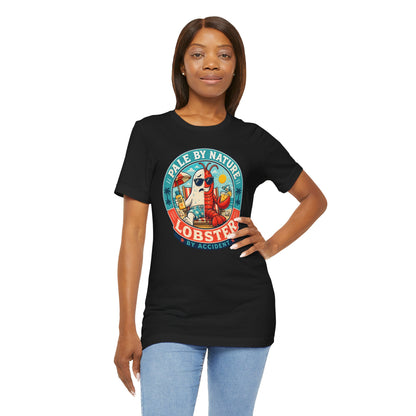 Pale by Nature Lobster by Accident T-Shirt – Funny Sunburn Summer Graphic Tee