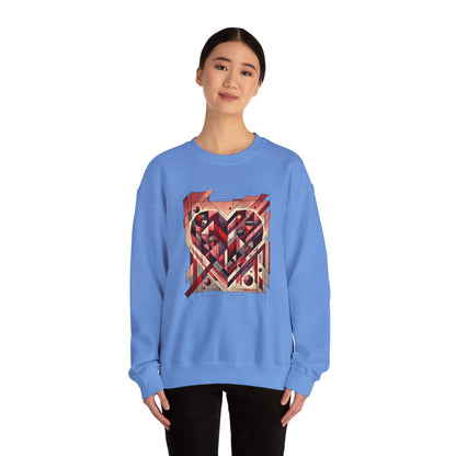 Cubist Heart Sweatshirt – Modern Art Valentine's Day Pullover