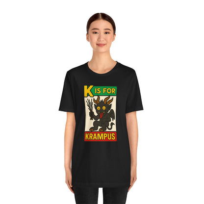 Krampus Alphabet Tee - "K is for Krampus" Holiday Graphic T-Shirt