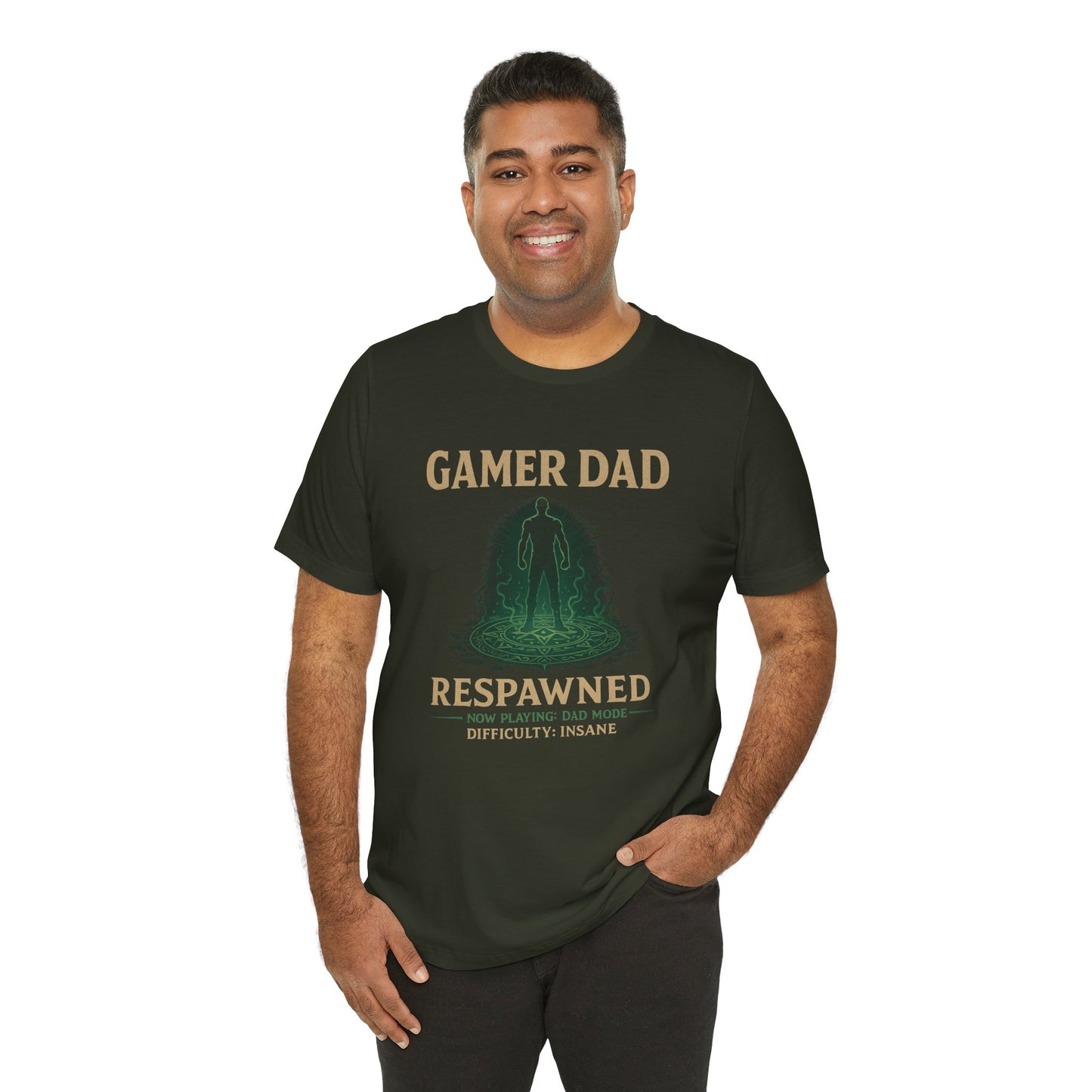 Gamer Dad Respawned T-Shirt – Funny New Fatherhood Gaming Tee