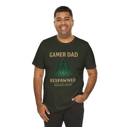 Gamer Dad Respawned T-Shirt – Funny New Fatherhood Gaming Tee