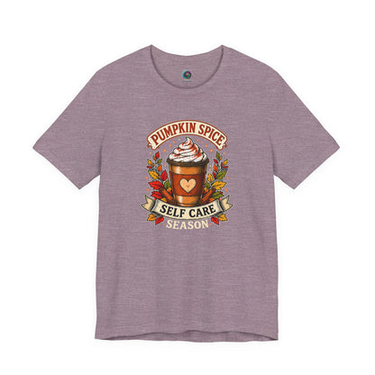 Pumpkin Spice Self Care Season T-Shirt – Funny Fall Coffee Tee