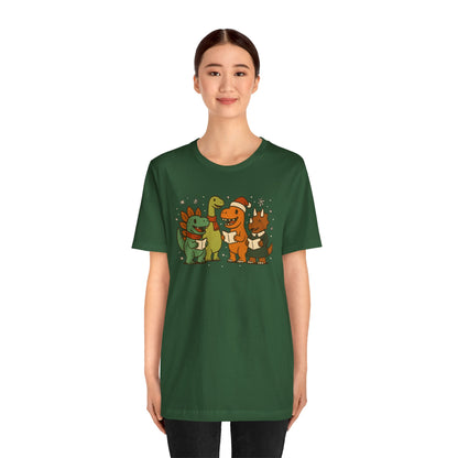 Dinosaur Carolers T-Shirt – Cute Dino Christmas Singing Tee