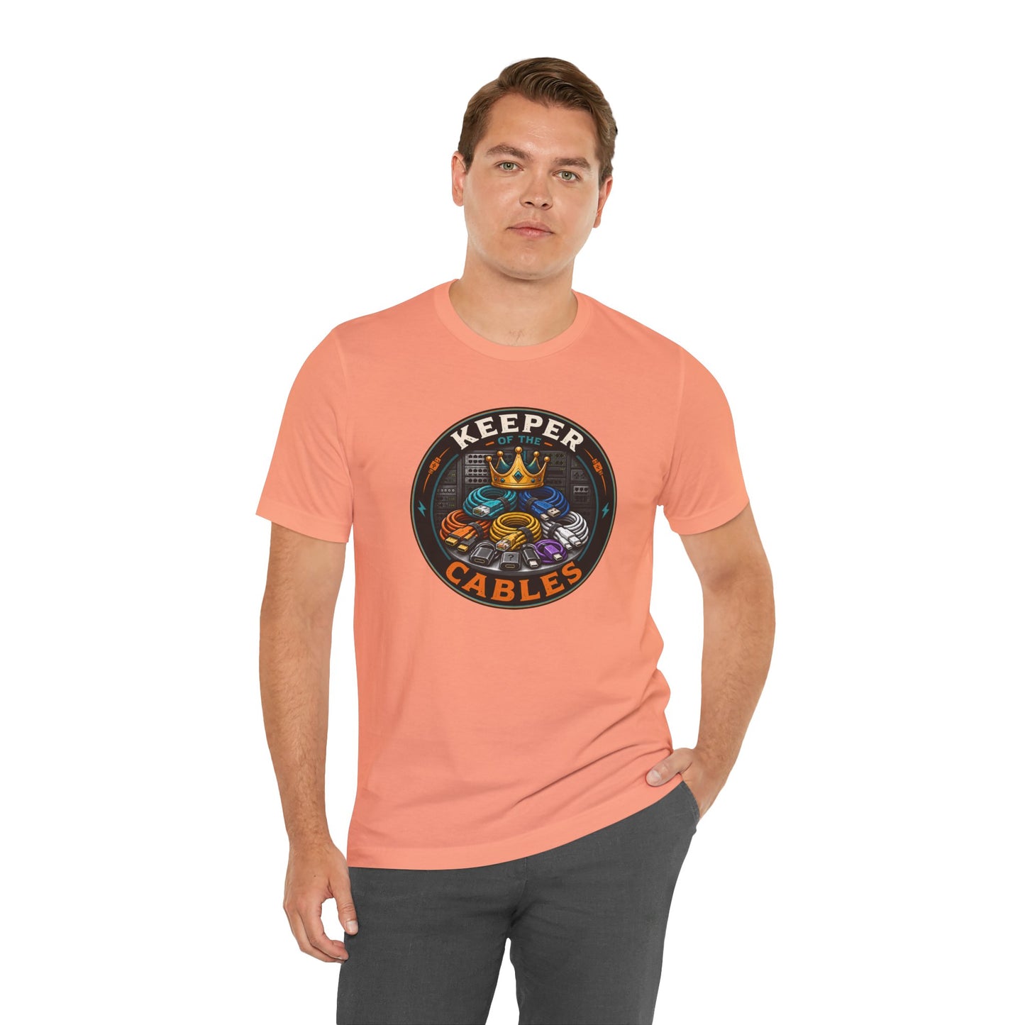 Keeper of the Cables T-Shirt – Funny Tech Dad Cable Tee