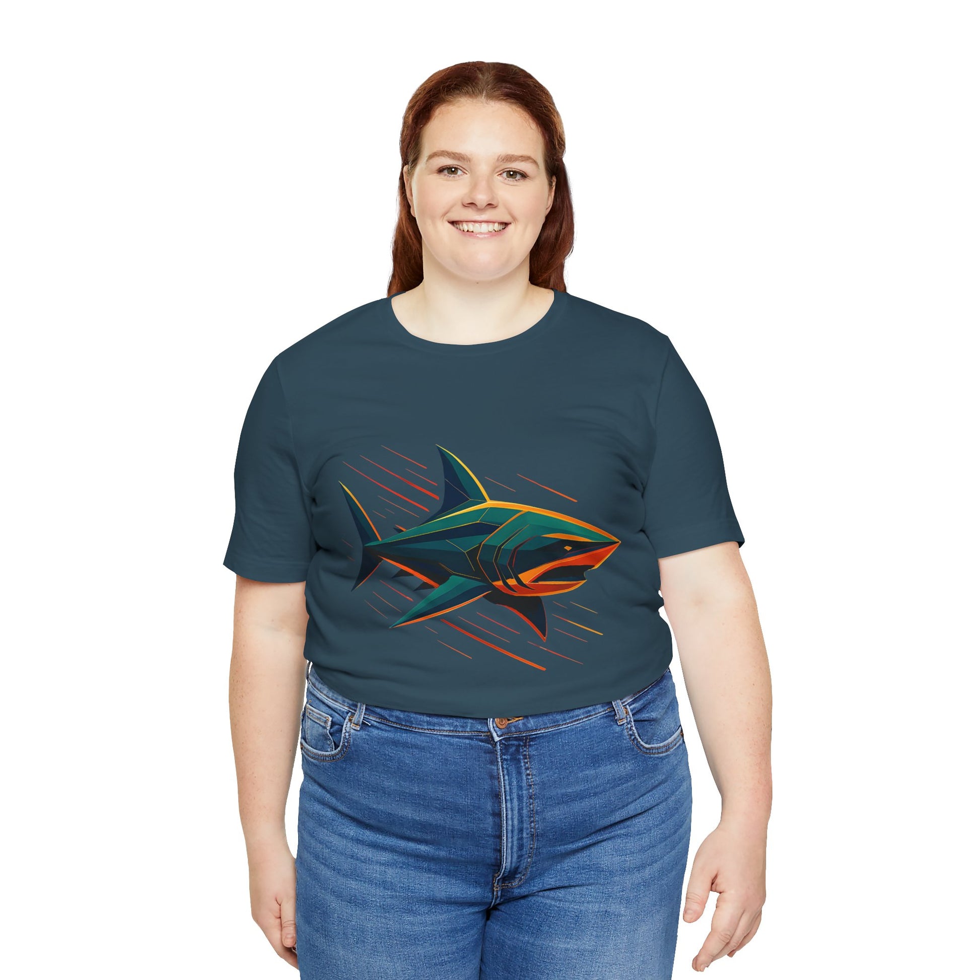 Electric Apex Shark T-Shirt – Bold Ocean Graphic Tee - WhimSpin - https://whimspin.com