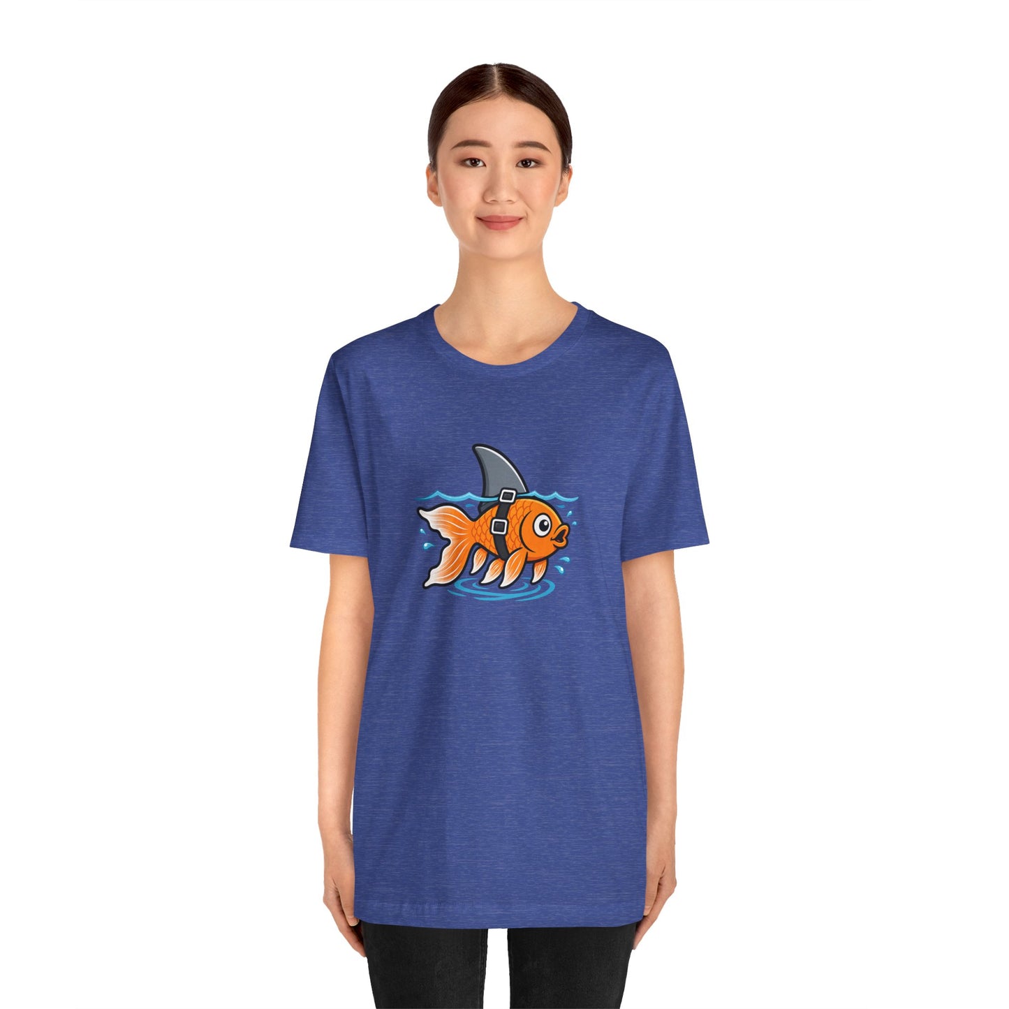 Goldfish Shark T-Shirt – Funny Fish Swimming  Graphic Tee