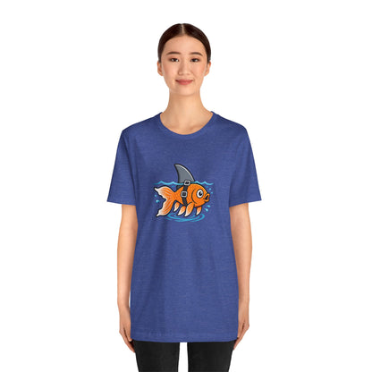 Goldfish Shark T-Shirt – Funny Fish Swimming  Graphic Tee