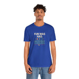 Royal blue crew-neck T-shirt with 