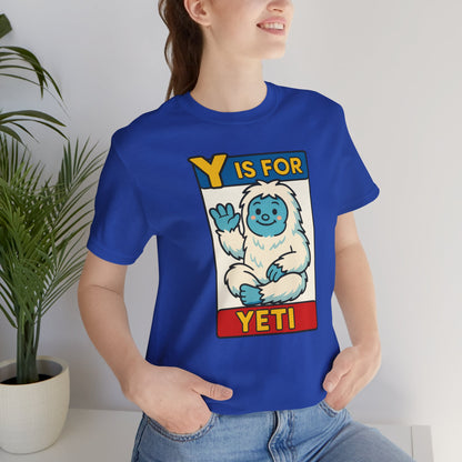 Y Is for Yeti T-Shirt – Cute Winter Monster Tee from the Monster Alphabet Series