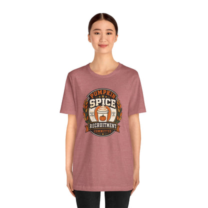 Pumpkin Spice Recruitment Committee T-Shirt – Funny Fall Tee