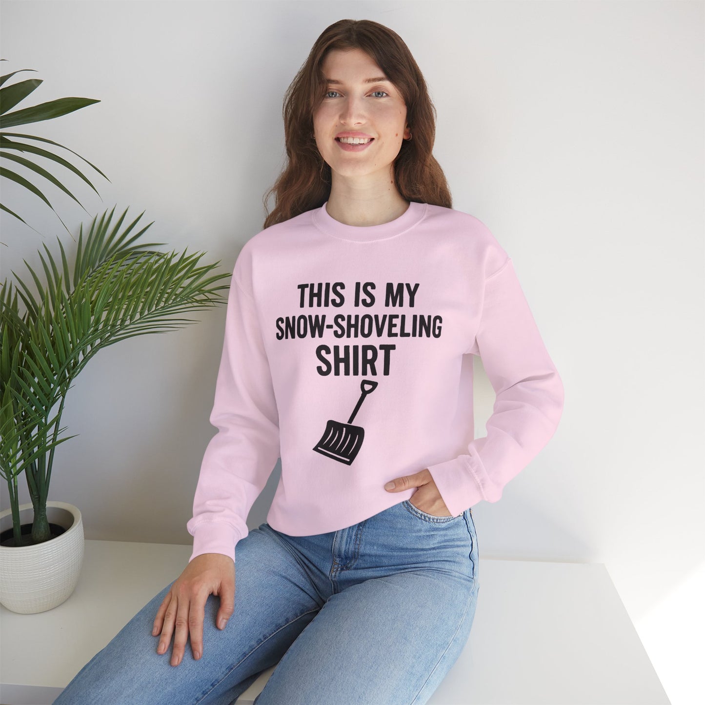 This Is My Snow-Shoveling Shirt – Funny Winter Chore Sweatshirt