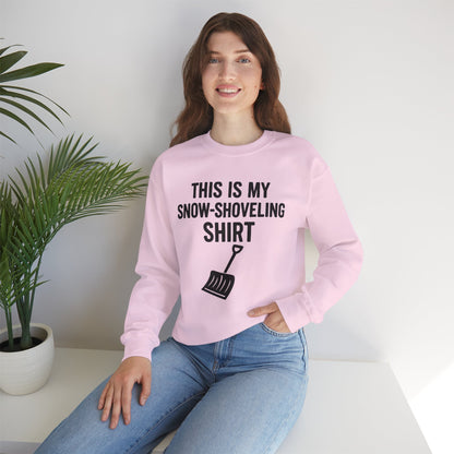 This Is My Snow-Shoveling Shirt – Funny Winter Chore Sweatshirt