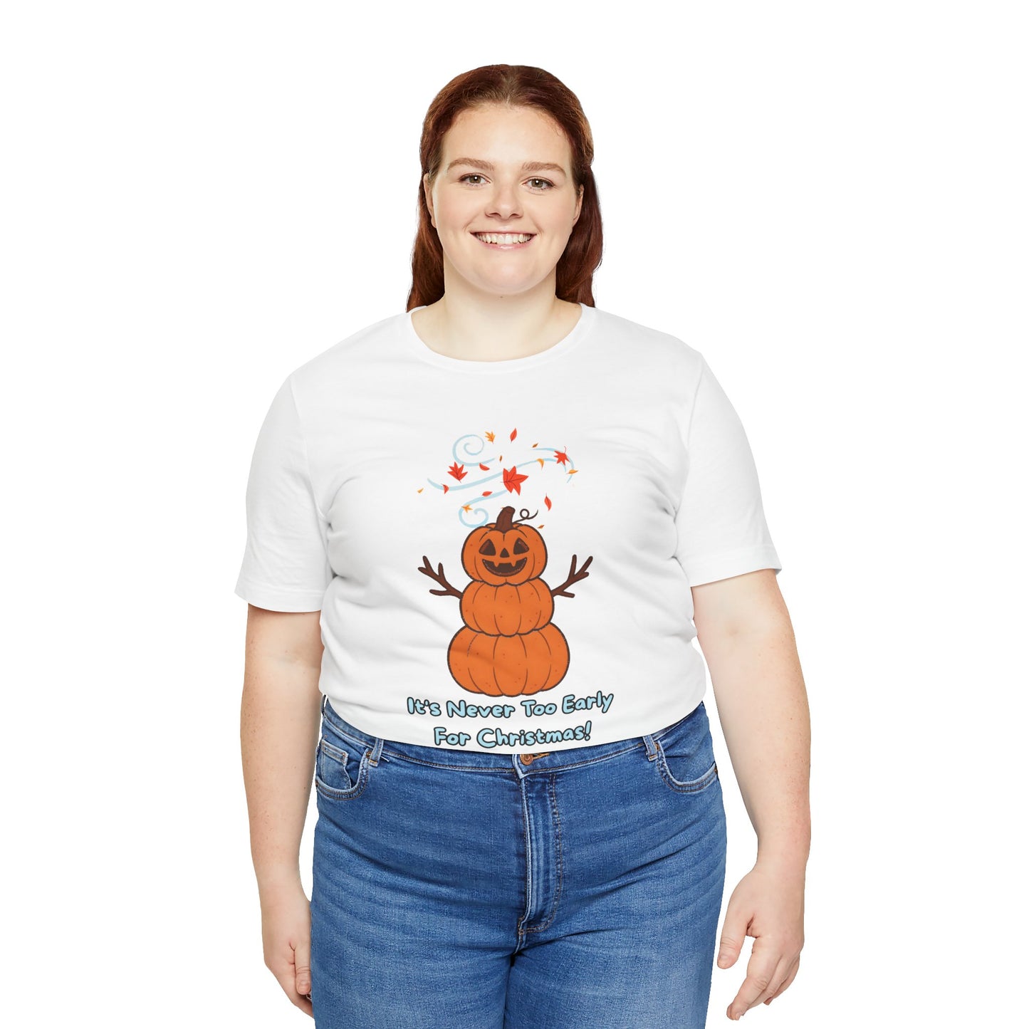 Pumpkin Snowman Shirt – Funny Halloween Christmas Mashup Tee