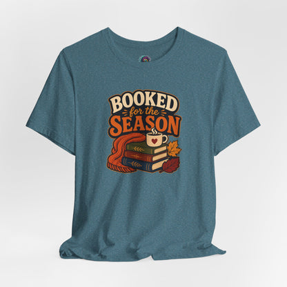 Booked for the Season T-Shirt – Cozy Fall Book Lover Tee